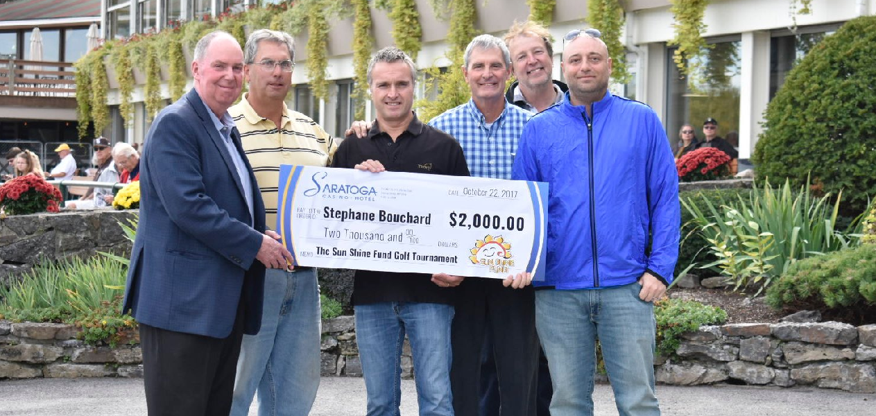 Saratoga Casino Hotel Donates $2,000 to Stephane Bouchard