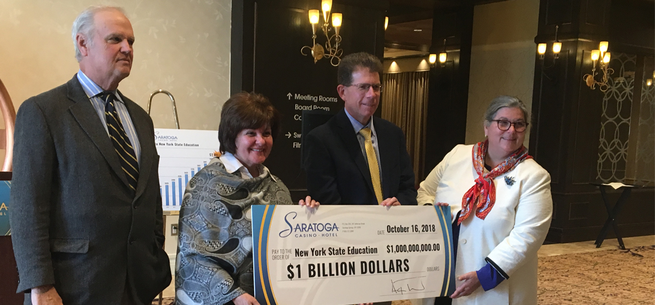 Saratoga Casino Hotel Contributes One Billion Dollars to New York State Education