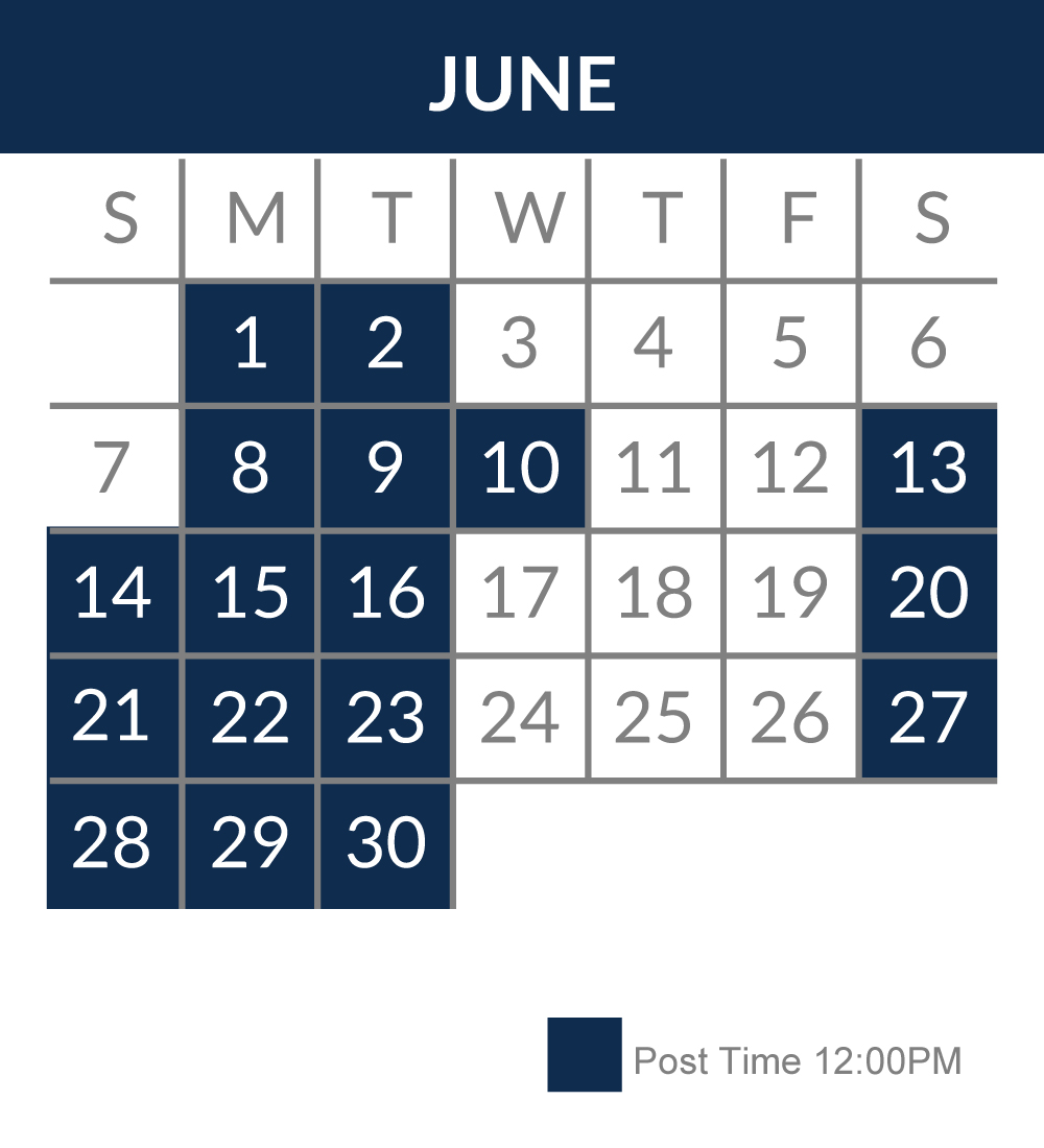 June Racing Calendar
